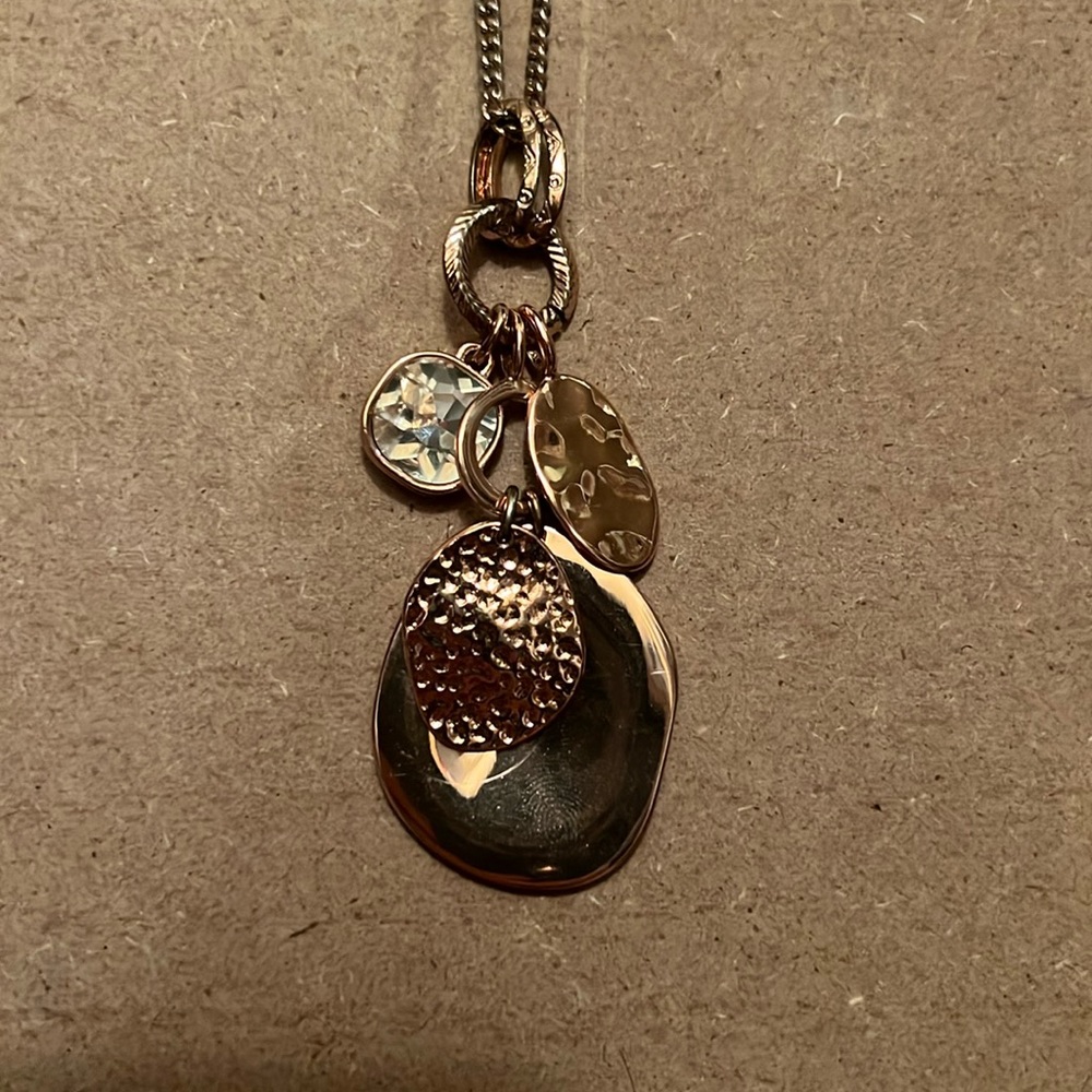 Long rose gold necklace
